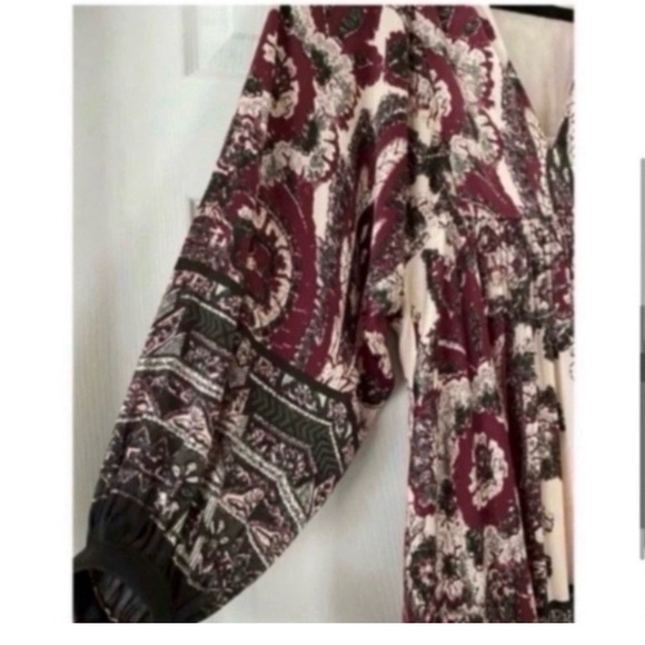 FREE PEOPLE Boho Satin Mini Dress - Picture 6 of 9